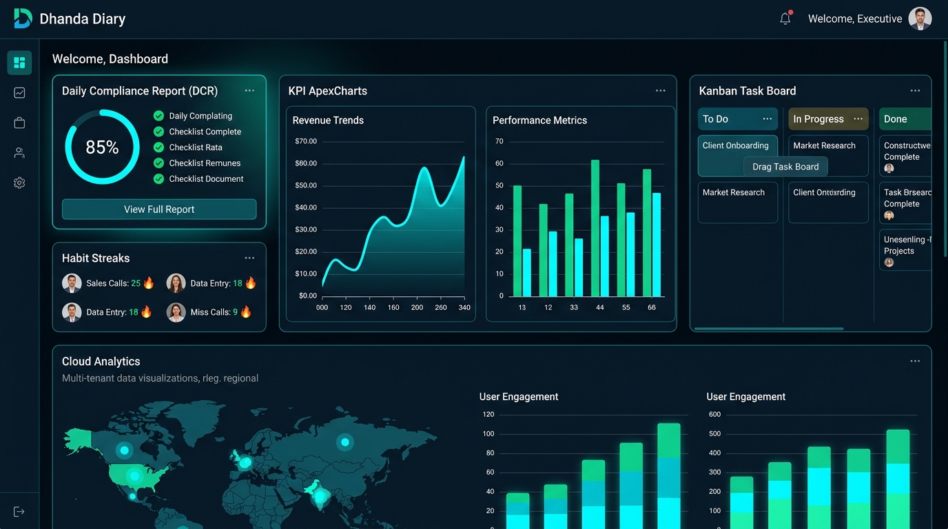 Dhanda Diary live interface preview