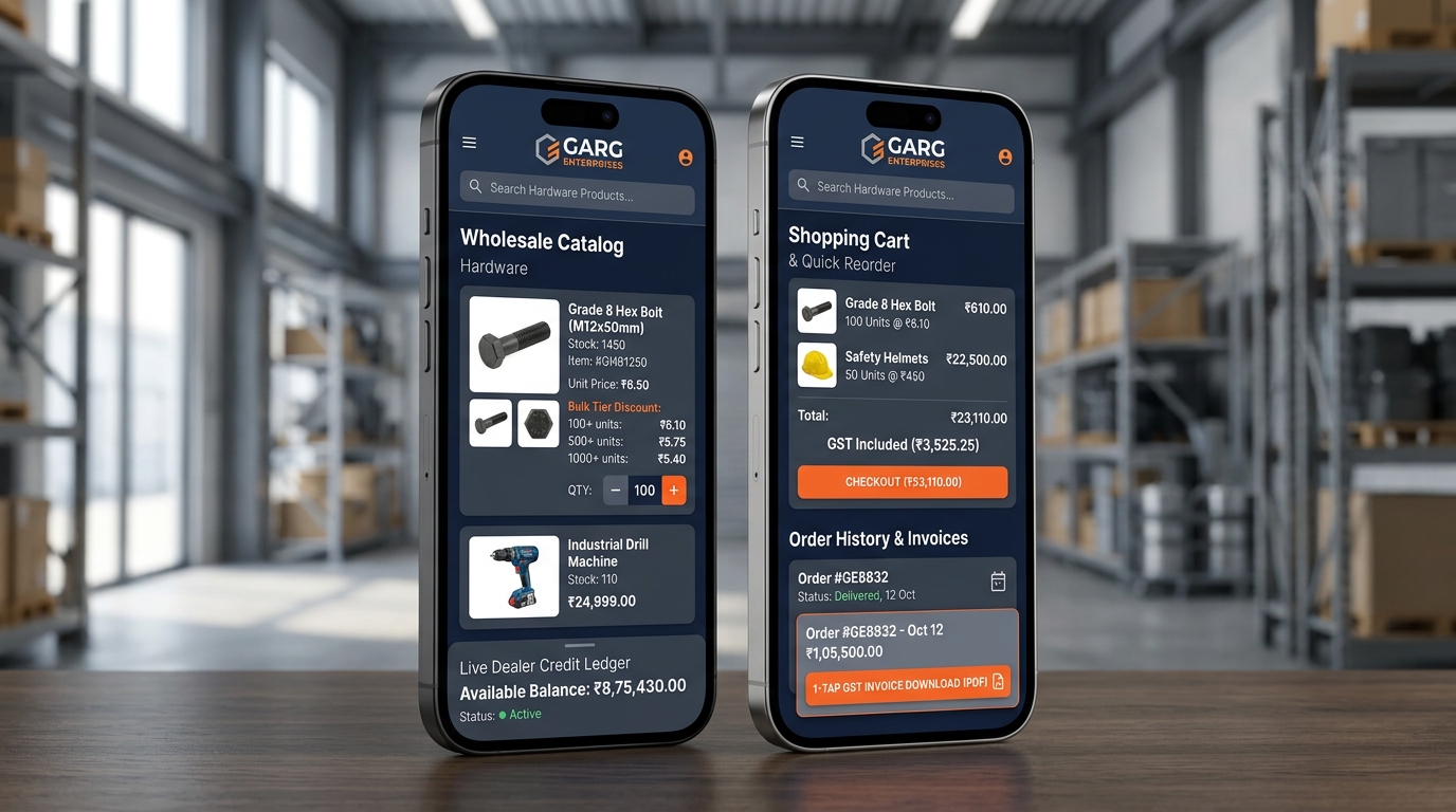 Garg Enterprises live interface preview