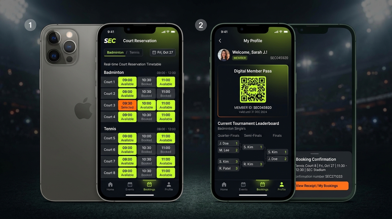 SportsEntertainmentClub live interface preview